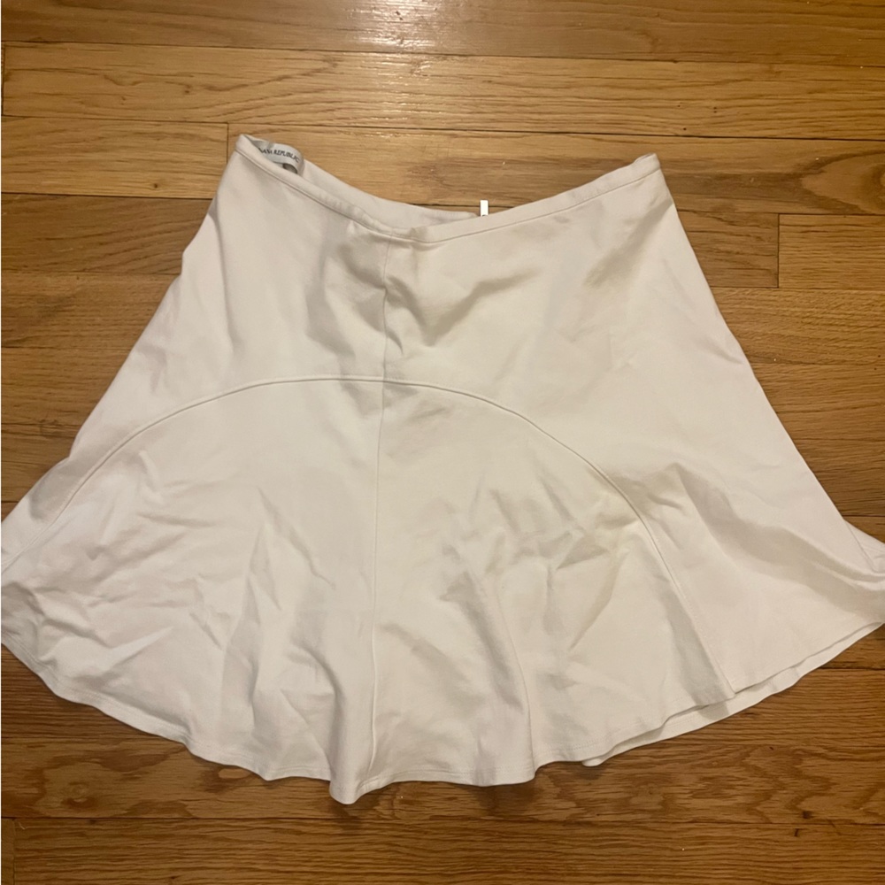 White high waisted skater skirt